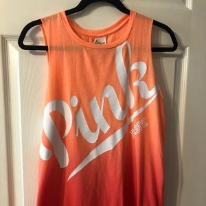 Victoria’s Secret PINK orange ombré T-shirt